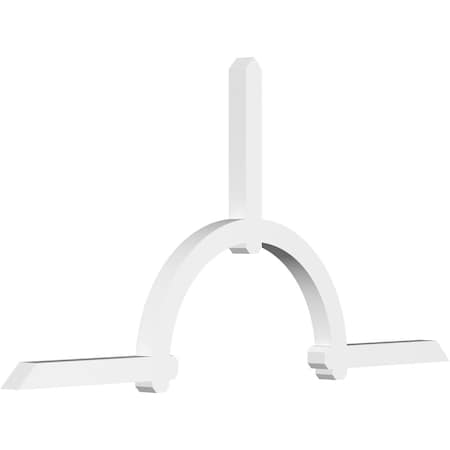 Ekena Millwork Ericson Architectural Grade PVC Gable Bracket, 108"W x 54"H x 4"D x 4"F, 12/12 Pitch GBP108X54X0404ERI00